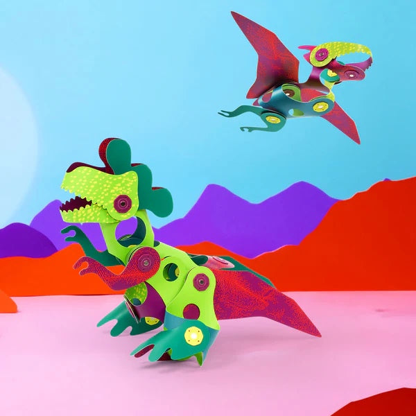 Clixo Dino Discovery Pack - 22 Piece Magnetic Building Set