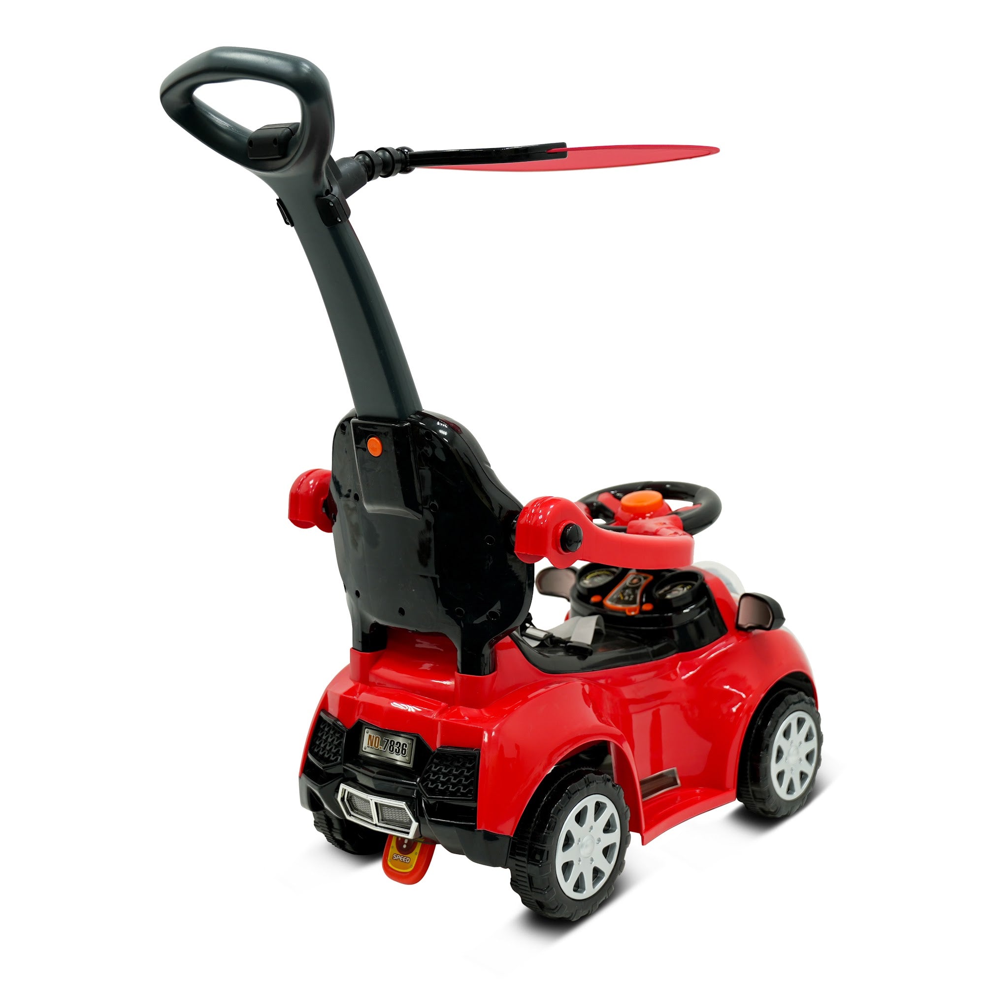Lovely Baby Lovely Baby 3-in-1 Kids Ride-On Push Car - Red - lifestyle view