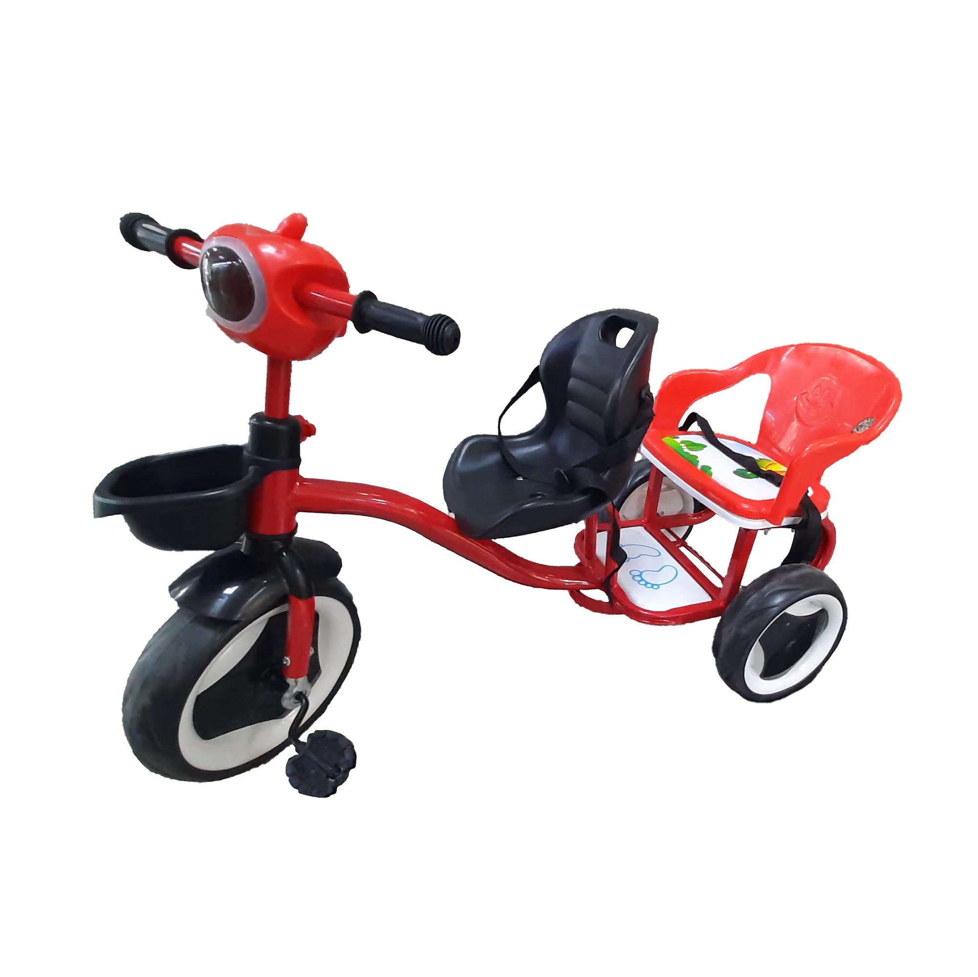 Lovely Baby Lovely Baby 2-Seater Kids Tricycle with Interactive Lights & Music - Red - additional view 6