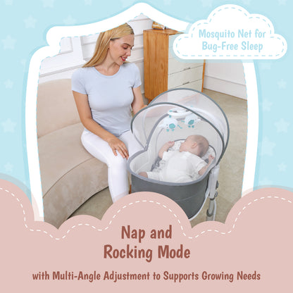 Mastela 6-in-1 Deluxe Multi-Functional Bassinet - White