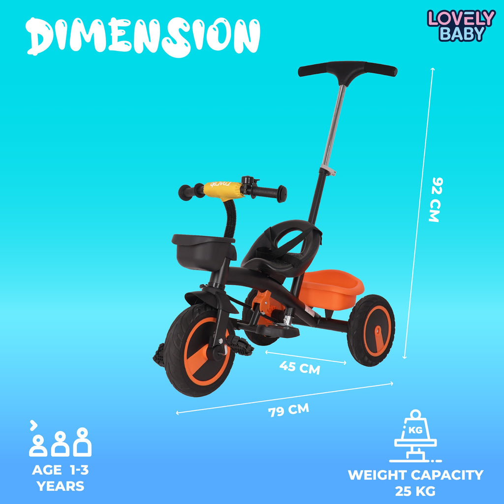 Lovely Baby Lovely Baby - Luv Lap Kids Tricycle - Orange - additional view 7