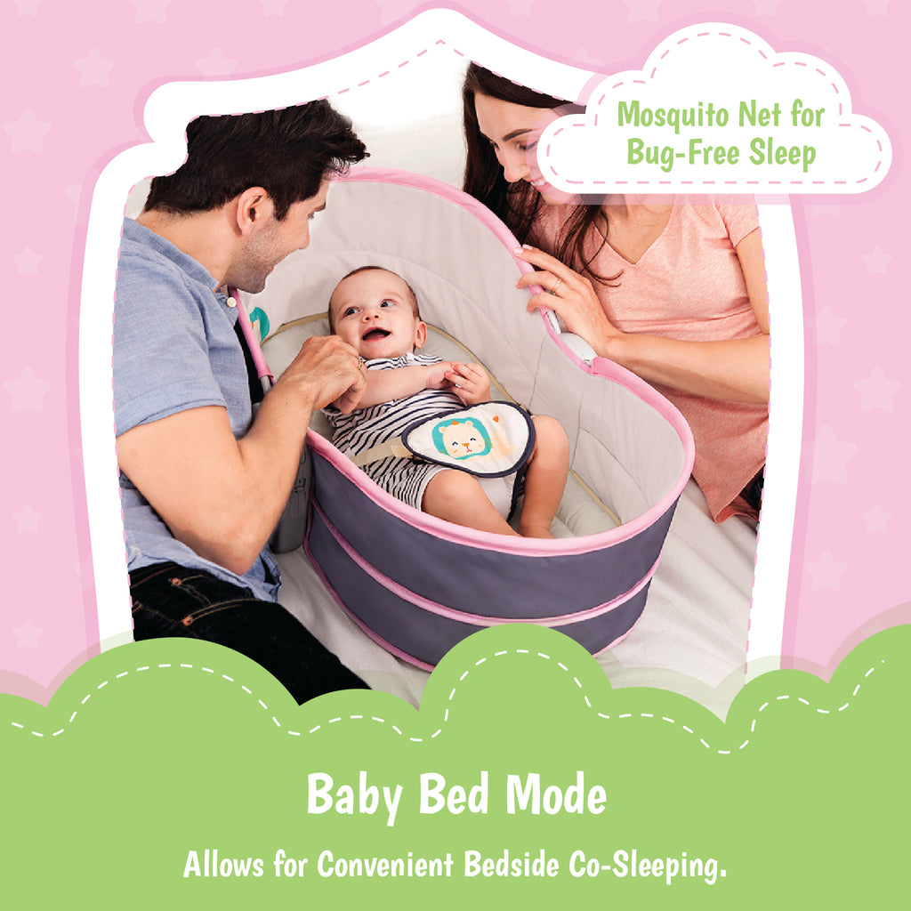 Mastela 5 In 1 Rocker & Bassinet for Infants - Pink