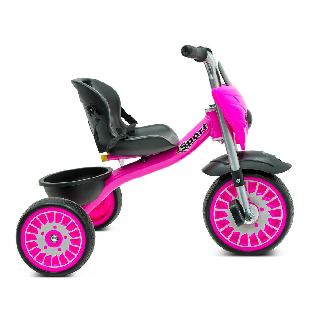Lovely Baby Lovely Baby Sport Kids Tricycle with Rear Storage Basket - Pink - alternate angle