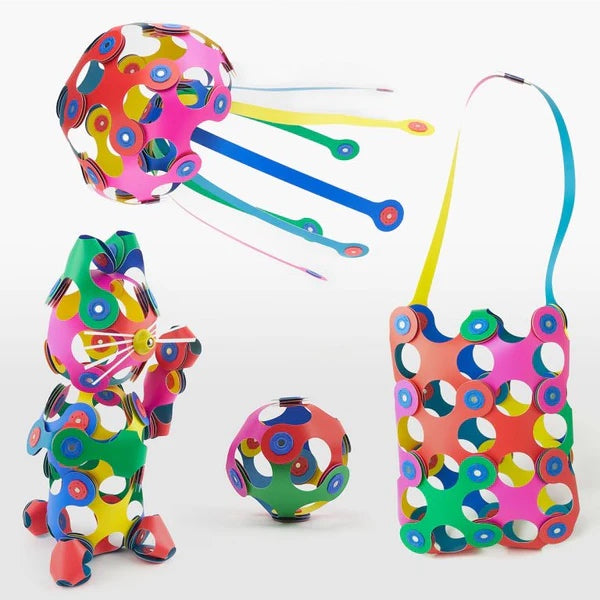 Clixo Super Rainbow Pack - 60 Piece Magnetic Building Set