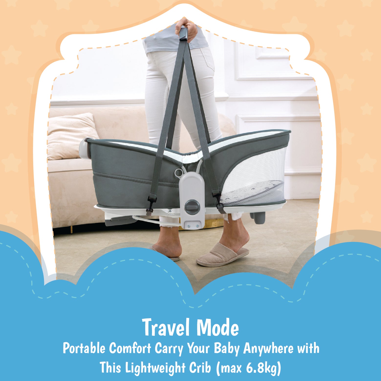 Mastela 6-in-1 Deluxe Multi-Functional Bassinet - White