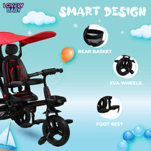 Lovely Baby Lovely Baby Smart Kids Tricycle Stroller with 360° Rotating Seat & EVA Wheels - Green - alternate angle