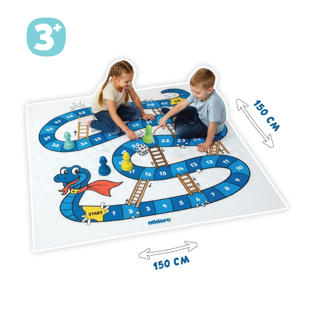 alldoro XXL Giant Snakes and Ladders - Image 2