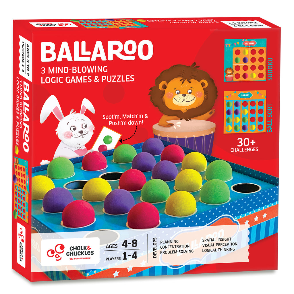 Chalk & Chuckles Ballaroo - Board Game (Ages 4 to 8)