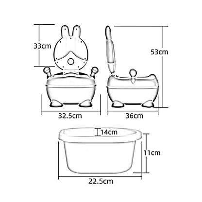 Potty Training Seat - Rabbit Pink/Blue - Image 7