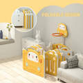 Lovely Baby Kids Playpen w/ Basketball Hoop & Drawing Board - 17 pcs