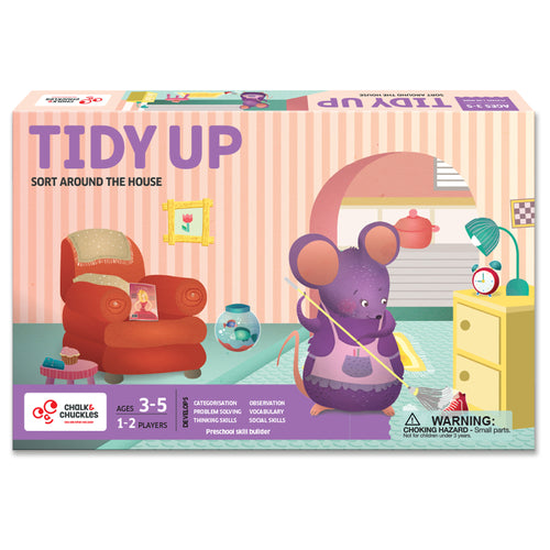Chalk & Chuckles Tidy Up - Board Game (Ages 3+)