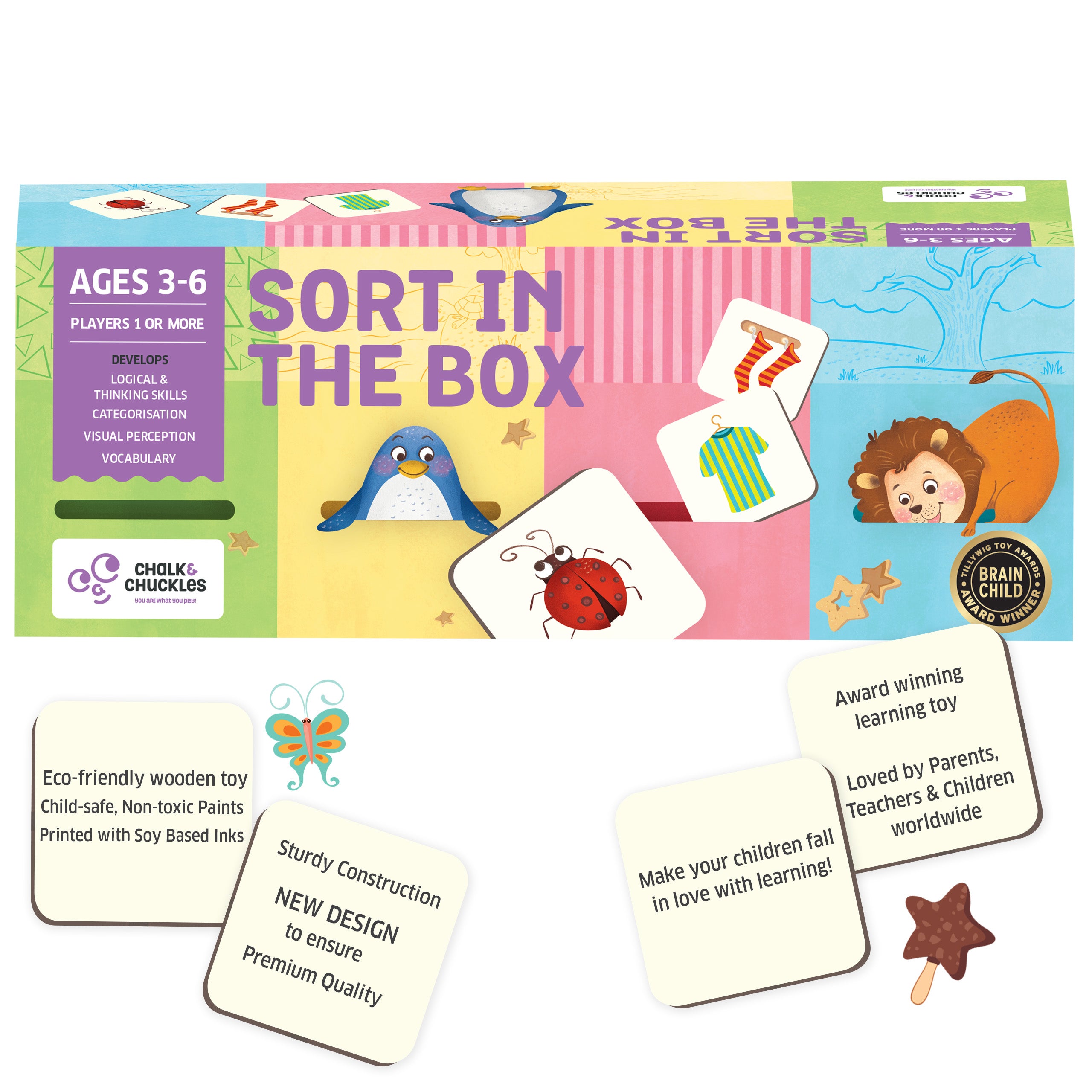 Chalk & Chuckles Sort in the Box - Learning Game (Ages 3+) - Image 6