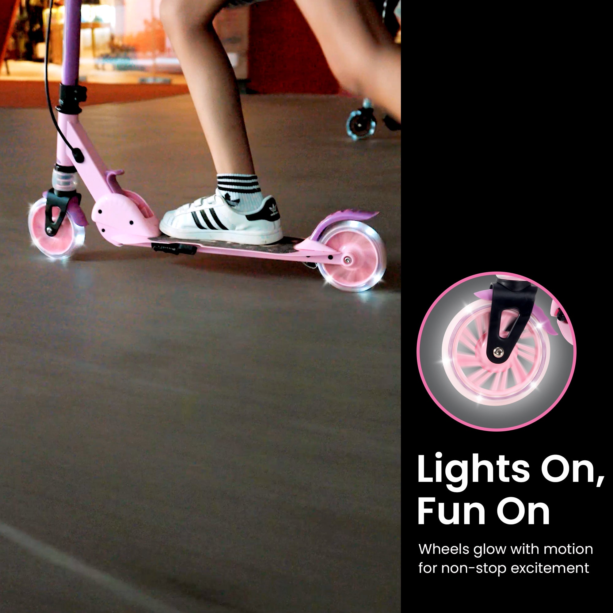 A1 Foldable Scooter - Pink - Image 6