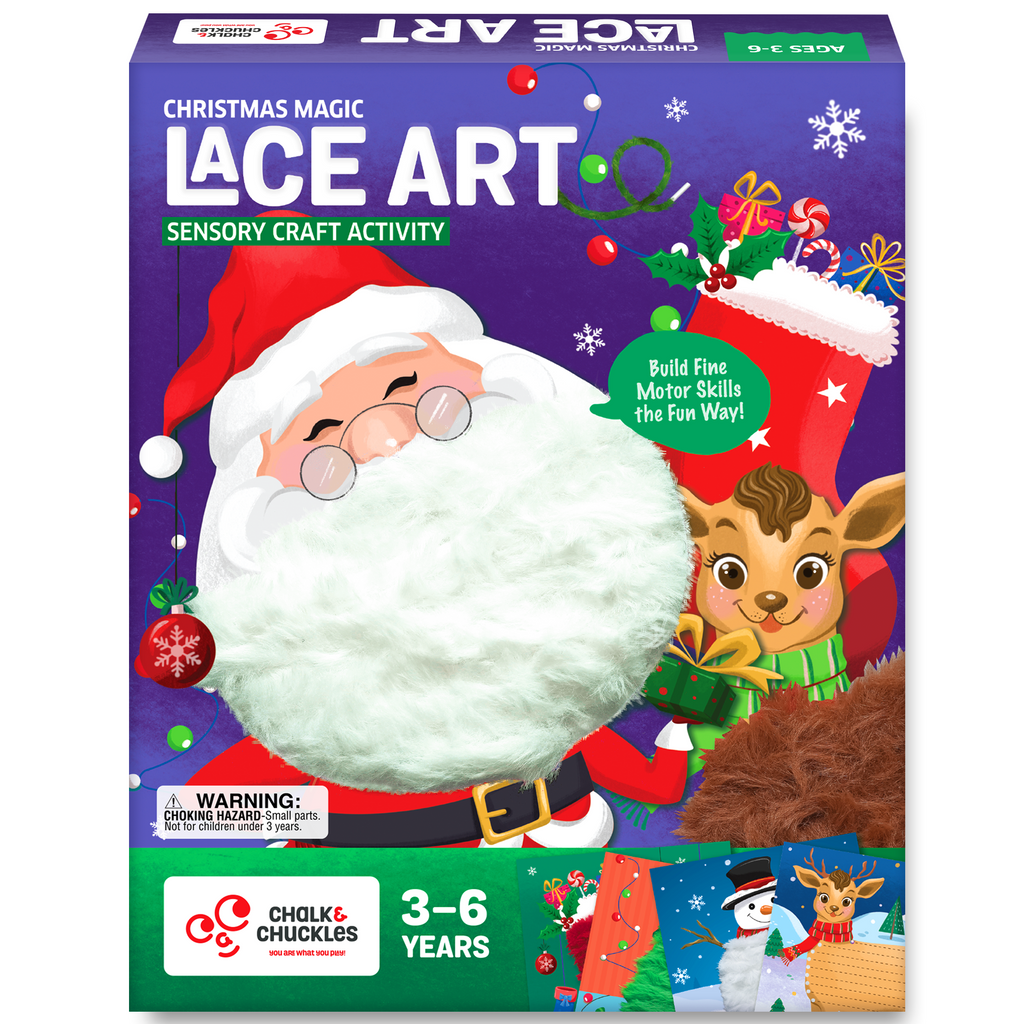Chalk & Chuckles Lace Art-Christmas Magic (Ages 3 to 6)