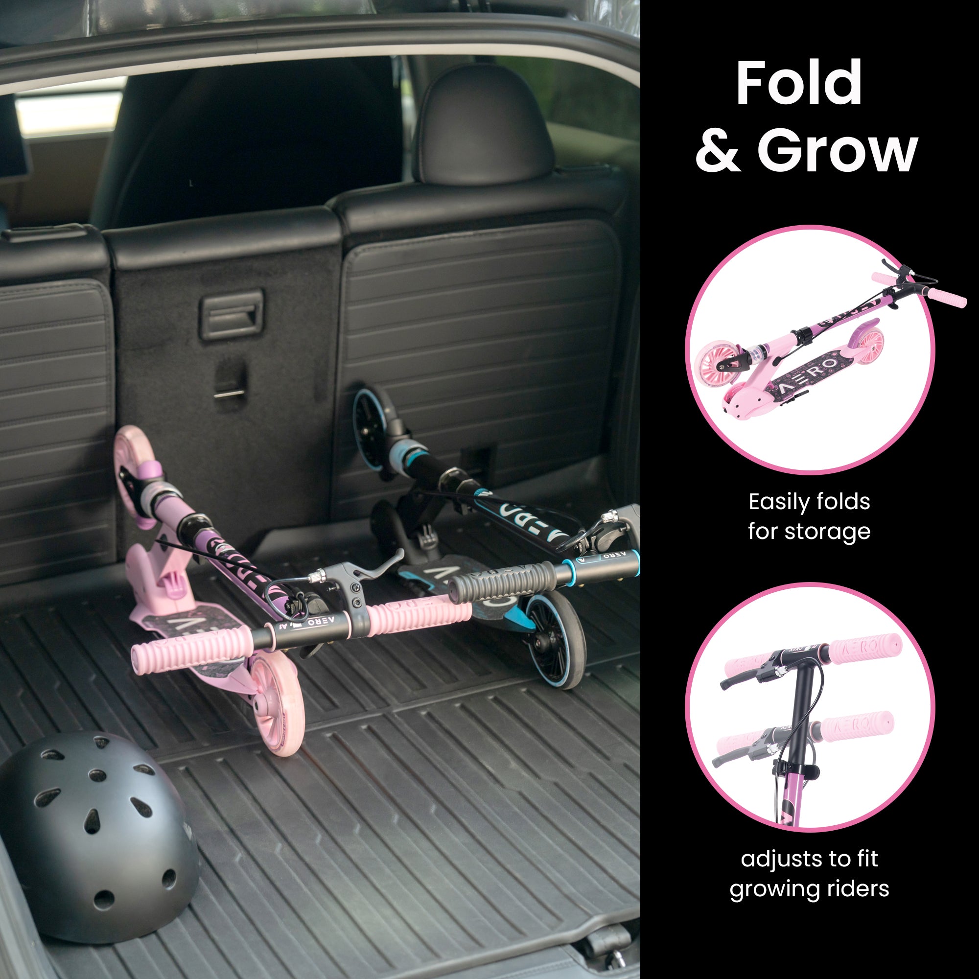 A1 Foldable Scooter - Pink - Image 5