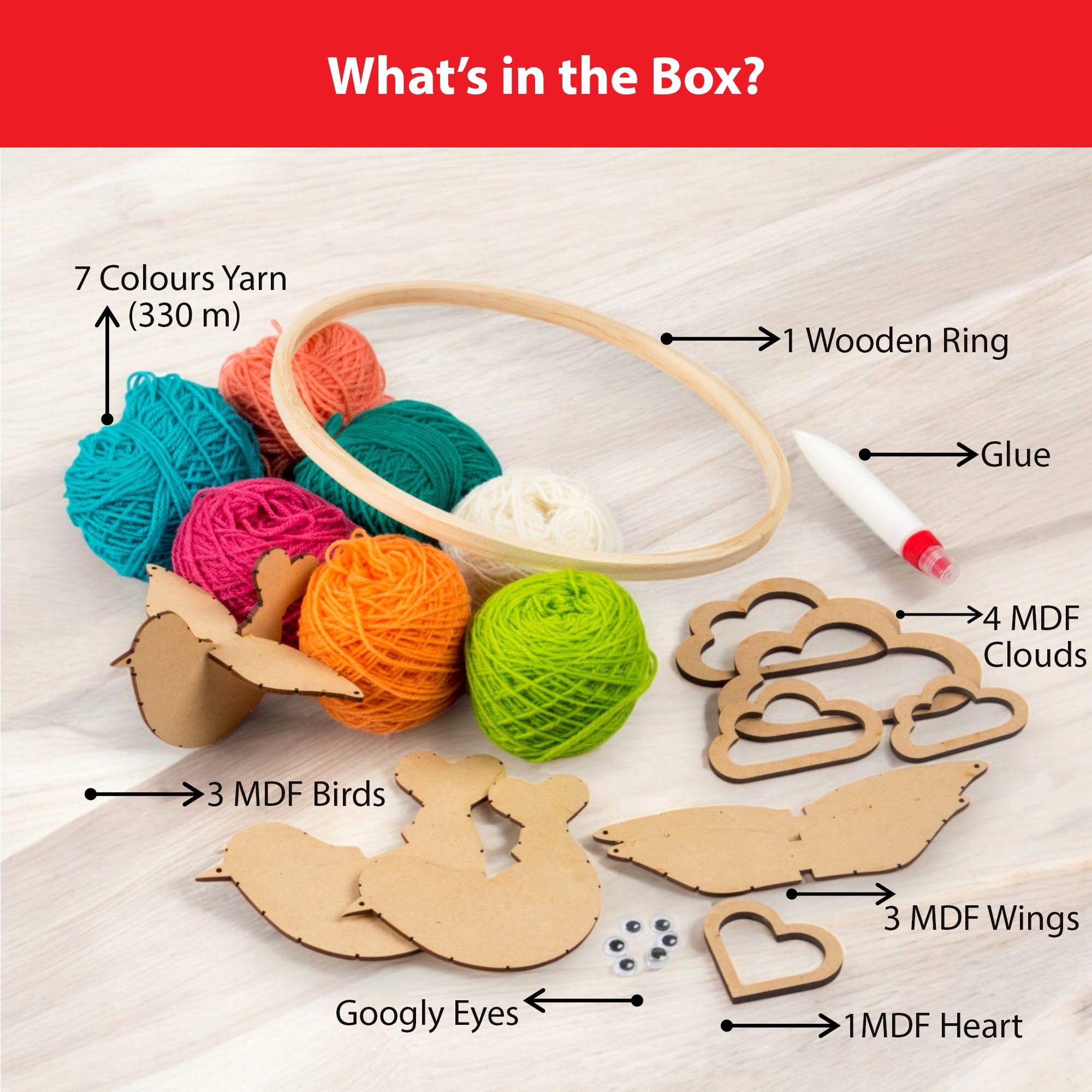 Yarn birds Craft Kit - Image 3