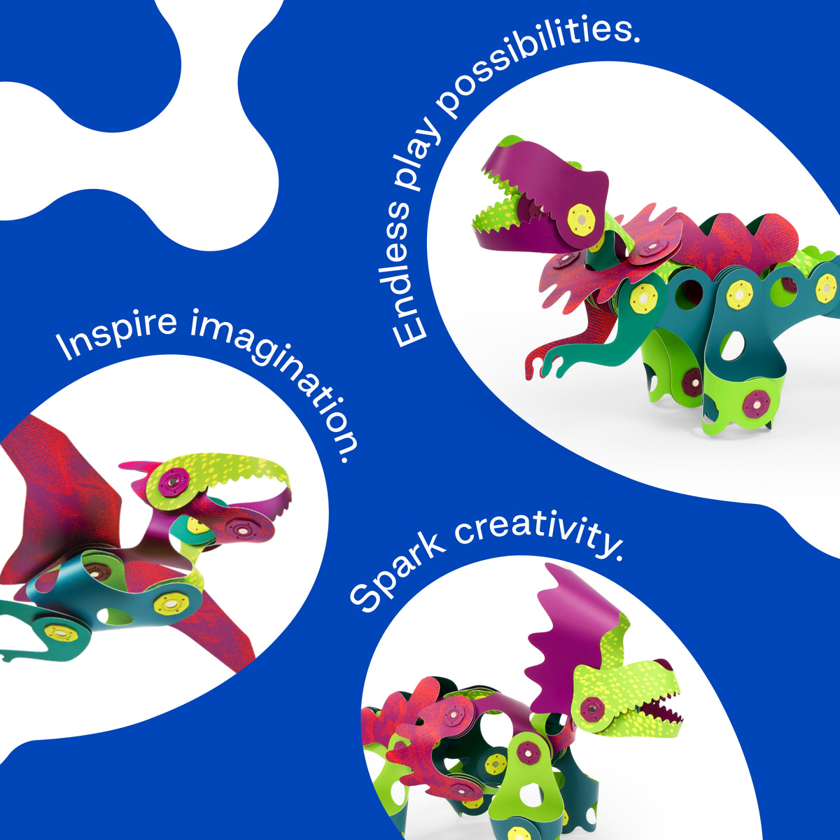 Clixo Dino Adventure Pack - 36 Piece Magnetic Building Set