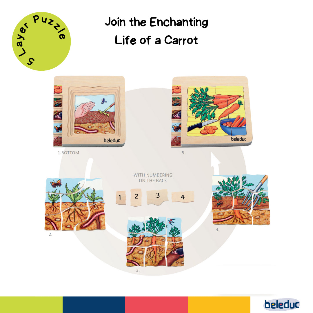 5 in 1 Layer Puzzle - Carrot - Image 2