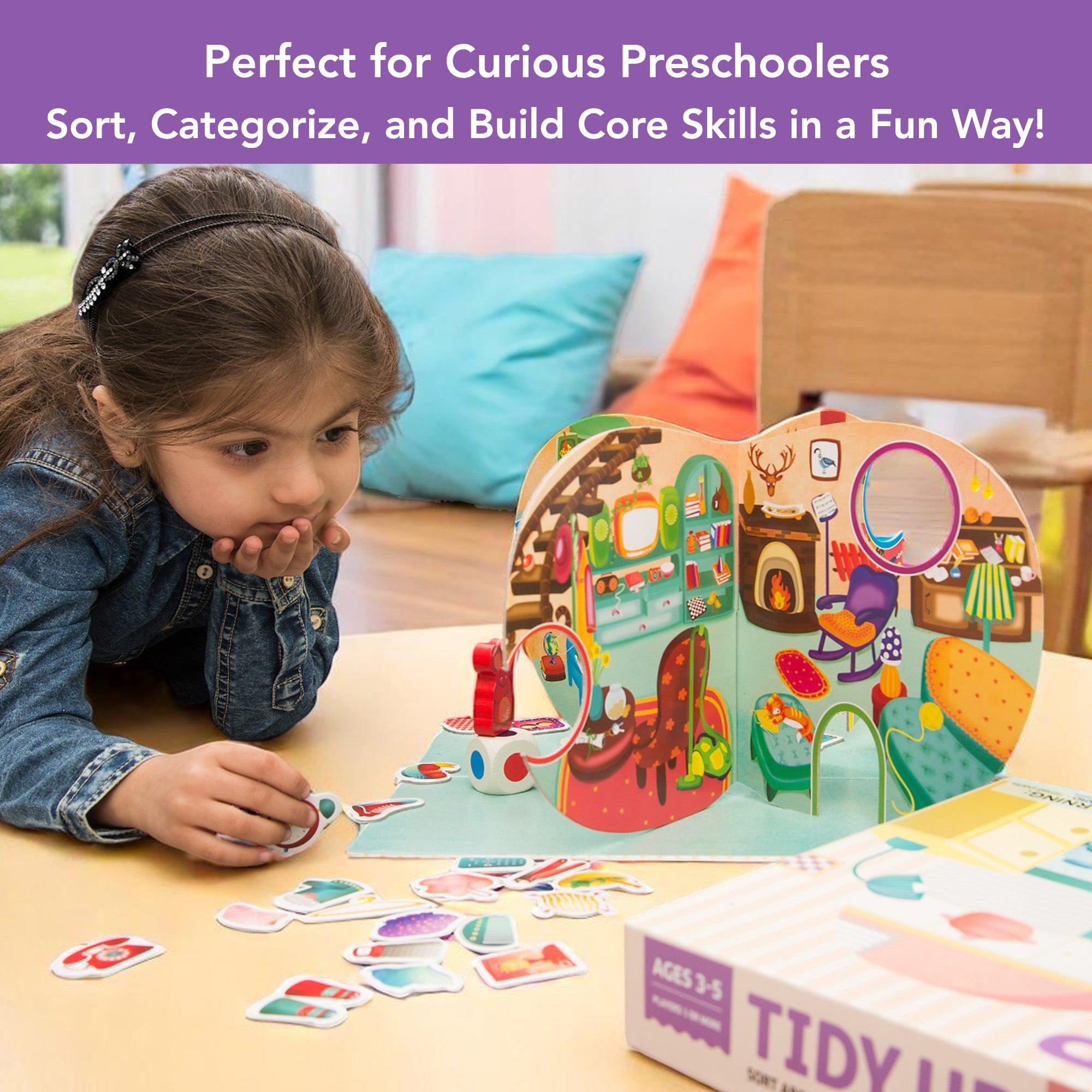 Chalk & Chuckles Tidy Up - Board Game (Ages 3+) - Image 3
