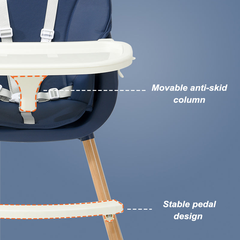 2-in-1 Convertible High Chair - Pink - Image 8
