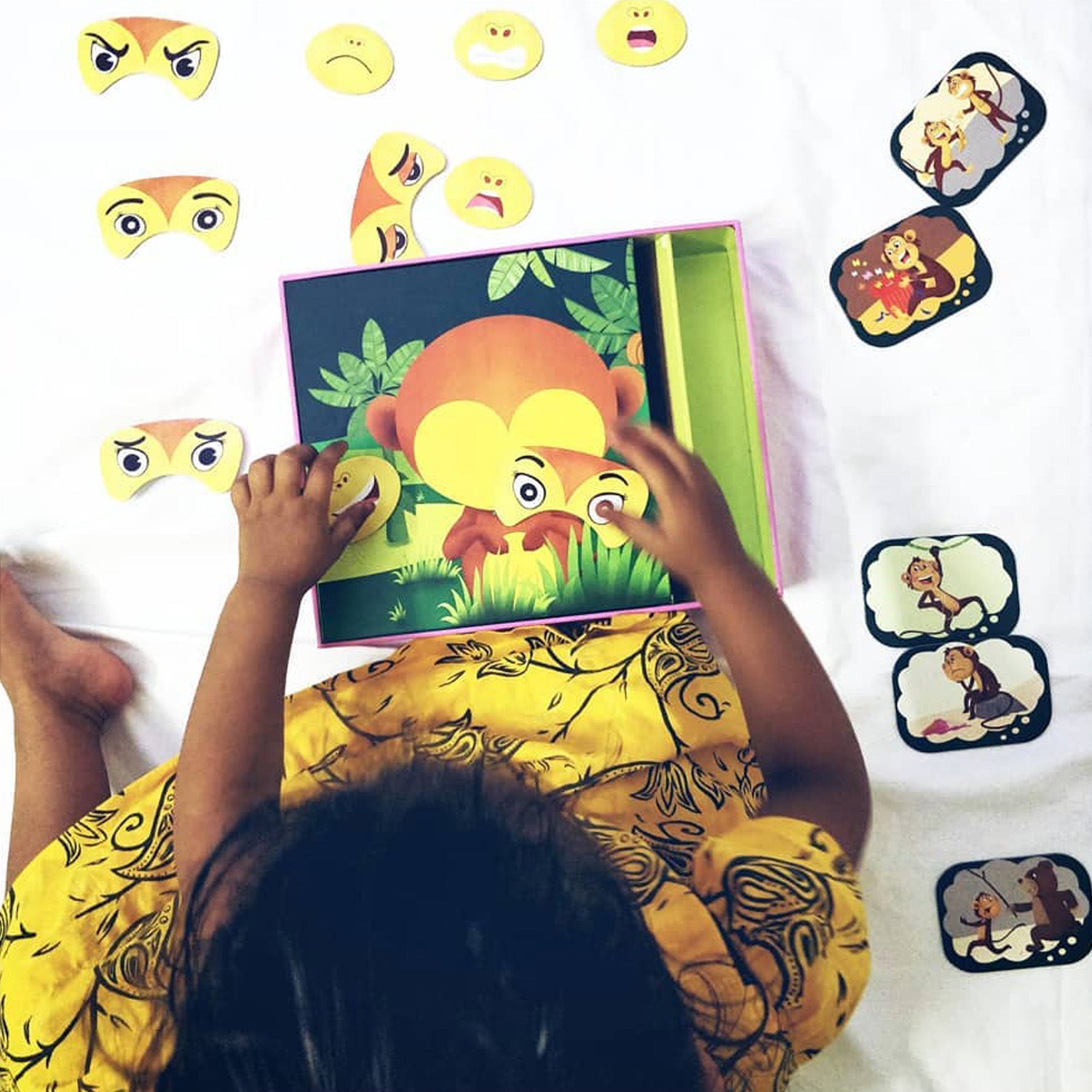 Chalk & Chuckles Monkey Expressions - Social-Emotional Learning Game (Ages 2+) - Image 6