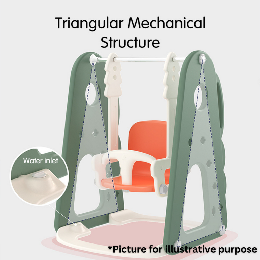 Slide & Swing Set W/Basketball Hoop & Football Goal - White - Image 7