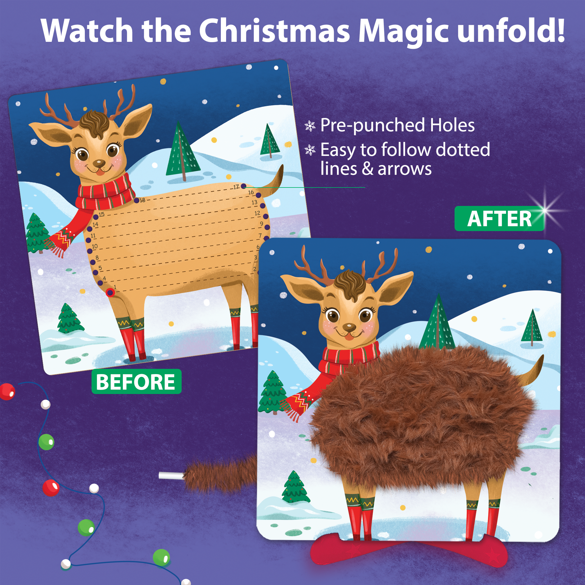 Chalk & Chuckles Lace Art-Christmas Magic (Ages 3 to 6) - Image 2