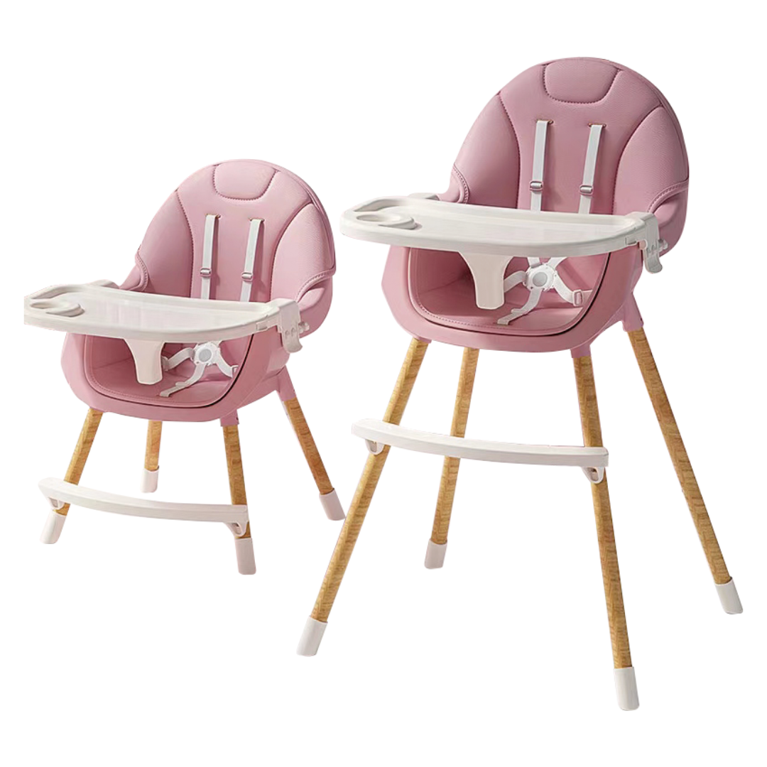 Lovely Baby 2-in-1 Convertible High Chair - Pink