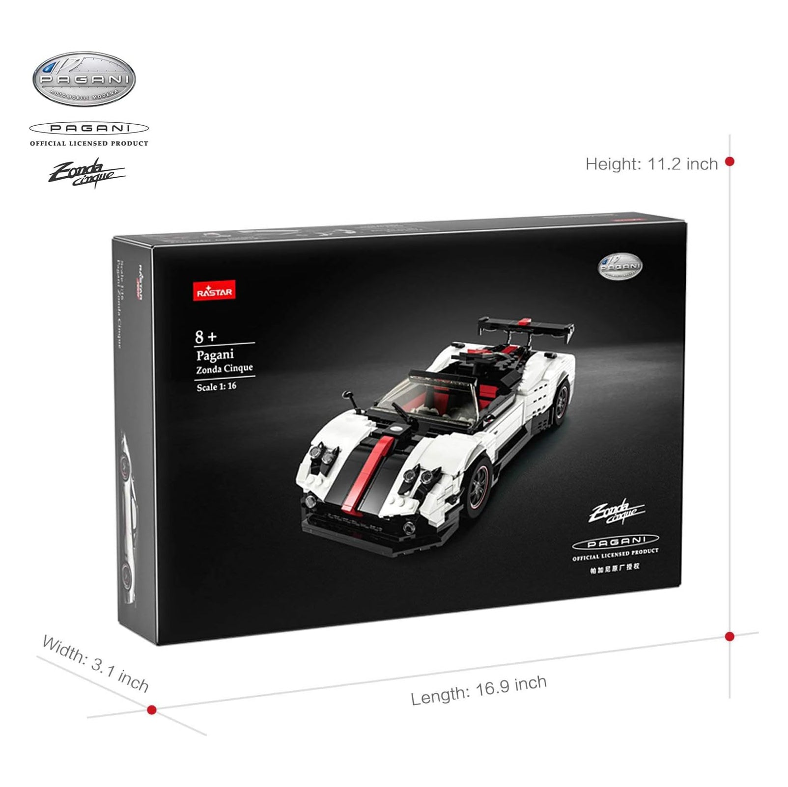 Pagani Zonda Cinque Bricks Building Kit - 1024pcs - Image 5