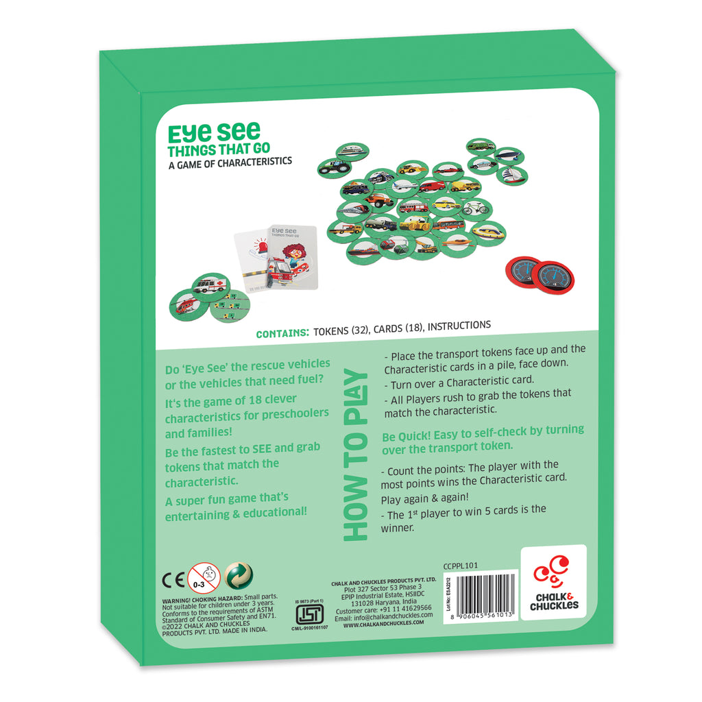 Chalk & Chuckles Eye See-Things that Go - Card Game (Ages 3 to 6) - Image 6