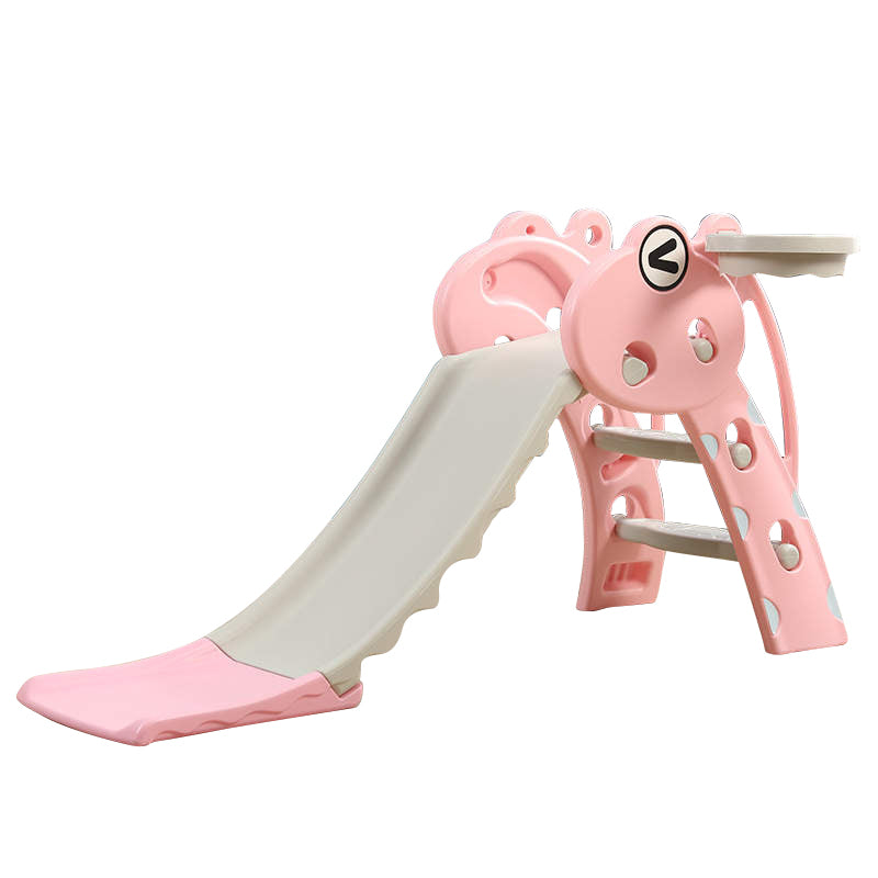 Lovely Baby Slide W/ Basketball Hoop - Pink