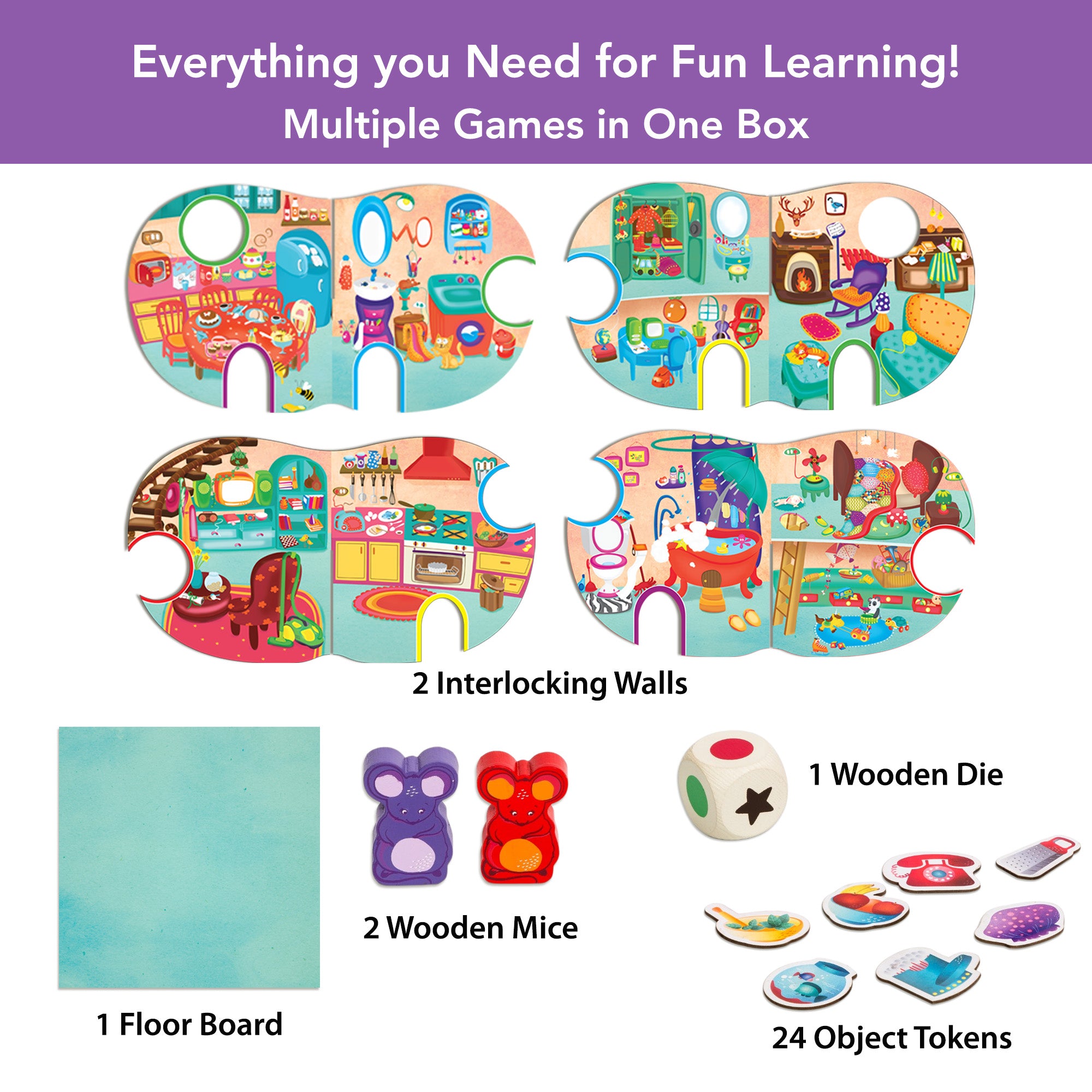 Chalk & Chuckles Tidy Up - Board Game (Ages 3+) - Image 2