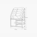 Books Storage Rack w/ Cabinet and Shelf- Green - Image 6