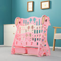 Lovely Baby Giraffe Bookshelf W/ Toy Rack - Pink