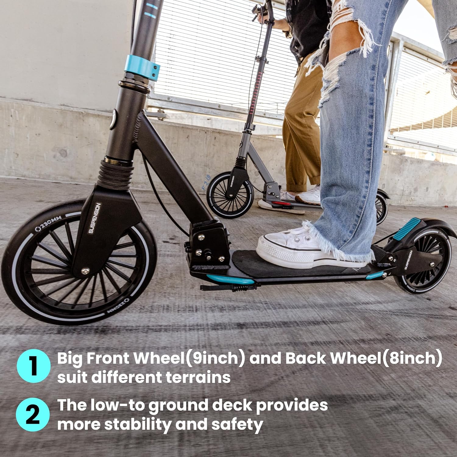 A230 Foldable Scooter - Black - Image 7