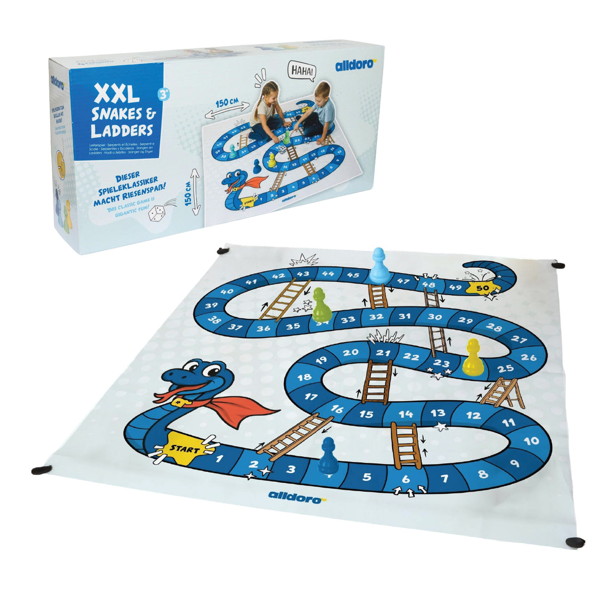 alldoro XXL Giant Snakes and Ladders