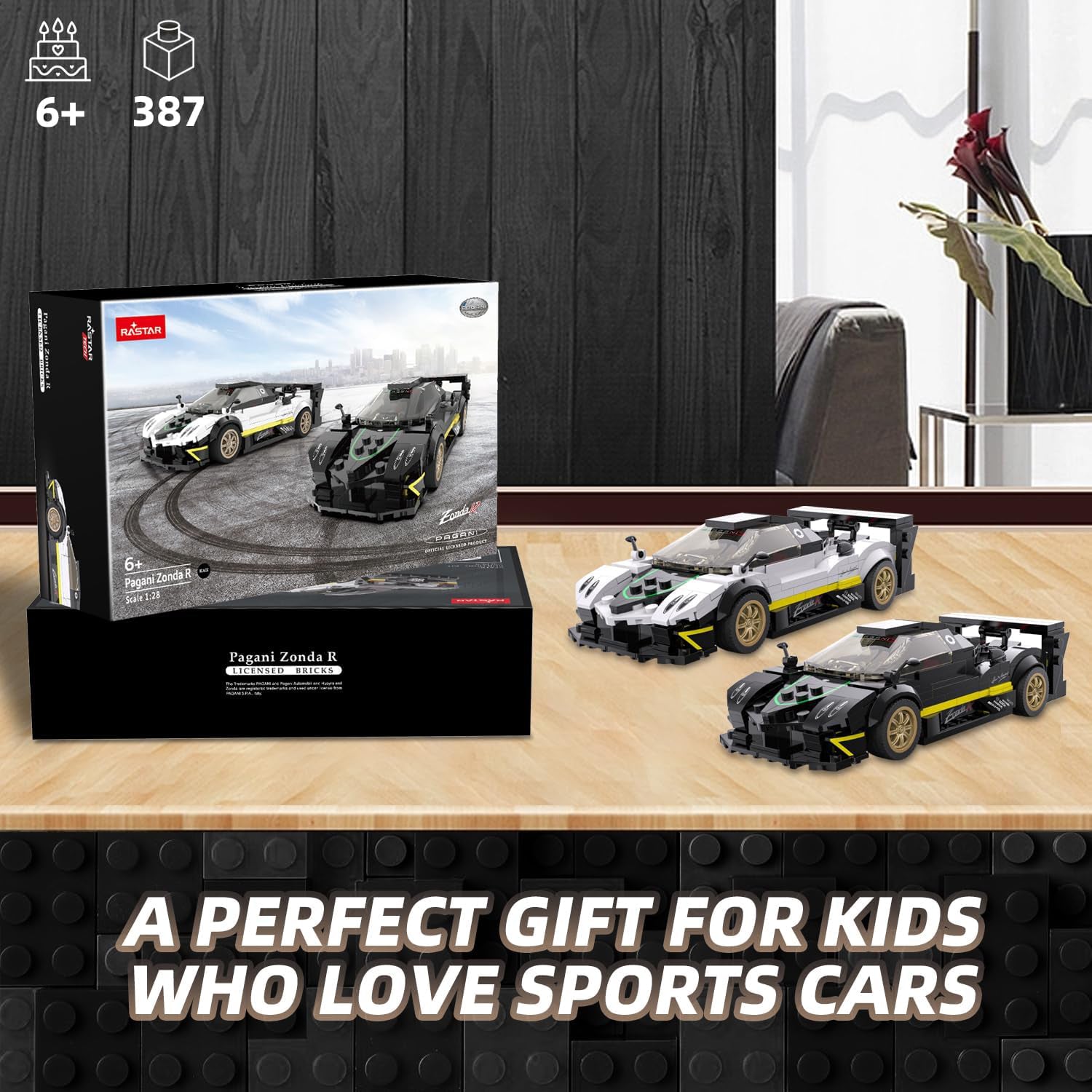 Pagani Zonda R Bricks Building Kit - White - 387pcs - Image 4