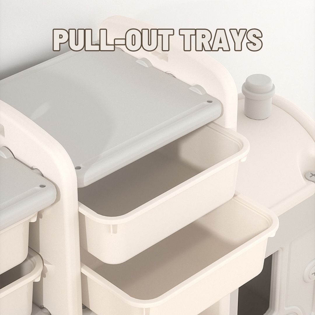 Train Storage Rack With Boxes - White - Image 5
