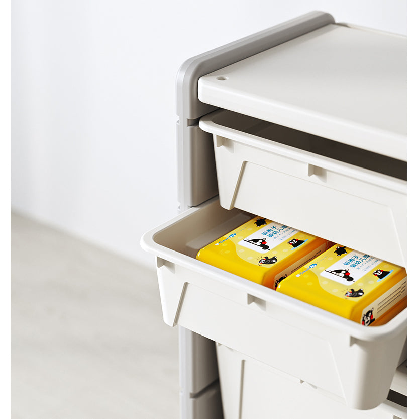 Lovely Baby - Whale Storage Rack With 3 Boxes - White - Image 5