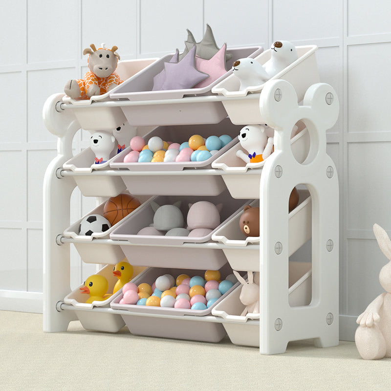 Storage Rack W/ 12 Boxes - White - Image 2