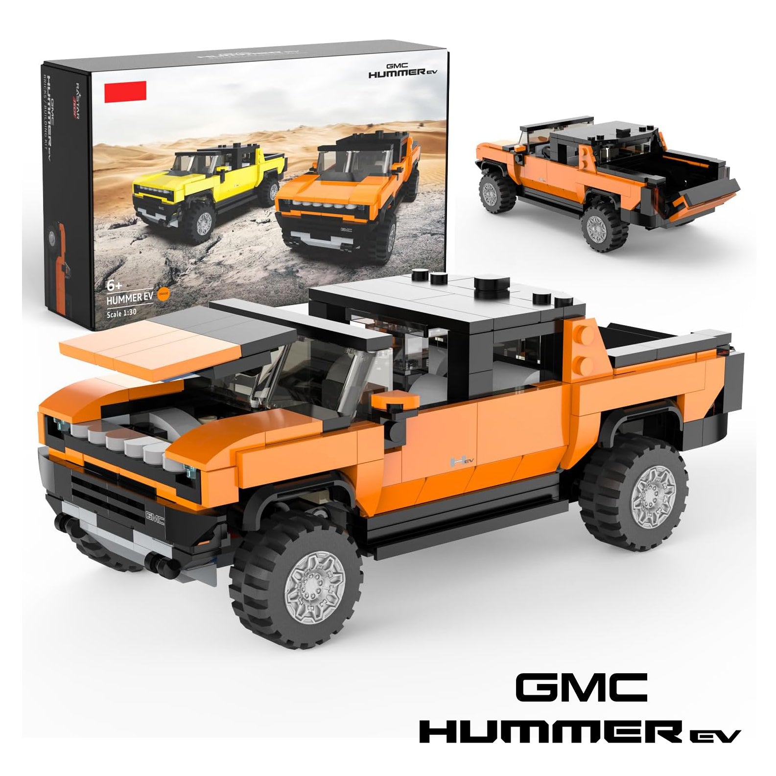 Rastar Bricks - Hummer EV Orange - 431 Pieces