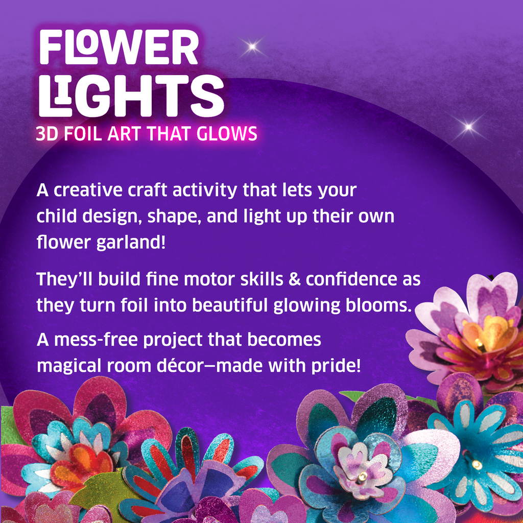 Chalk & Chuckles Flower Lights - Foil Art Craft Kit (Ages 8+) - Image 7