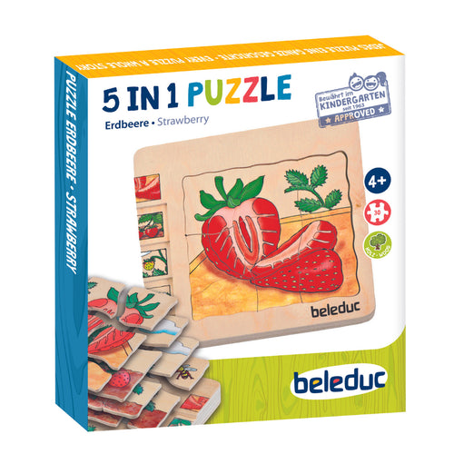 5 in 1 Layer Puzzle - Strawberry