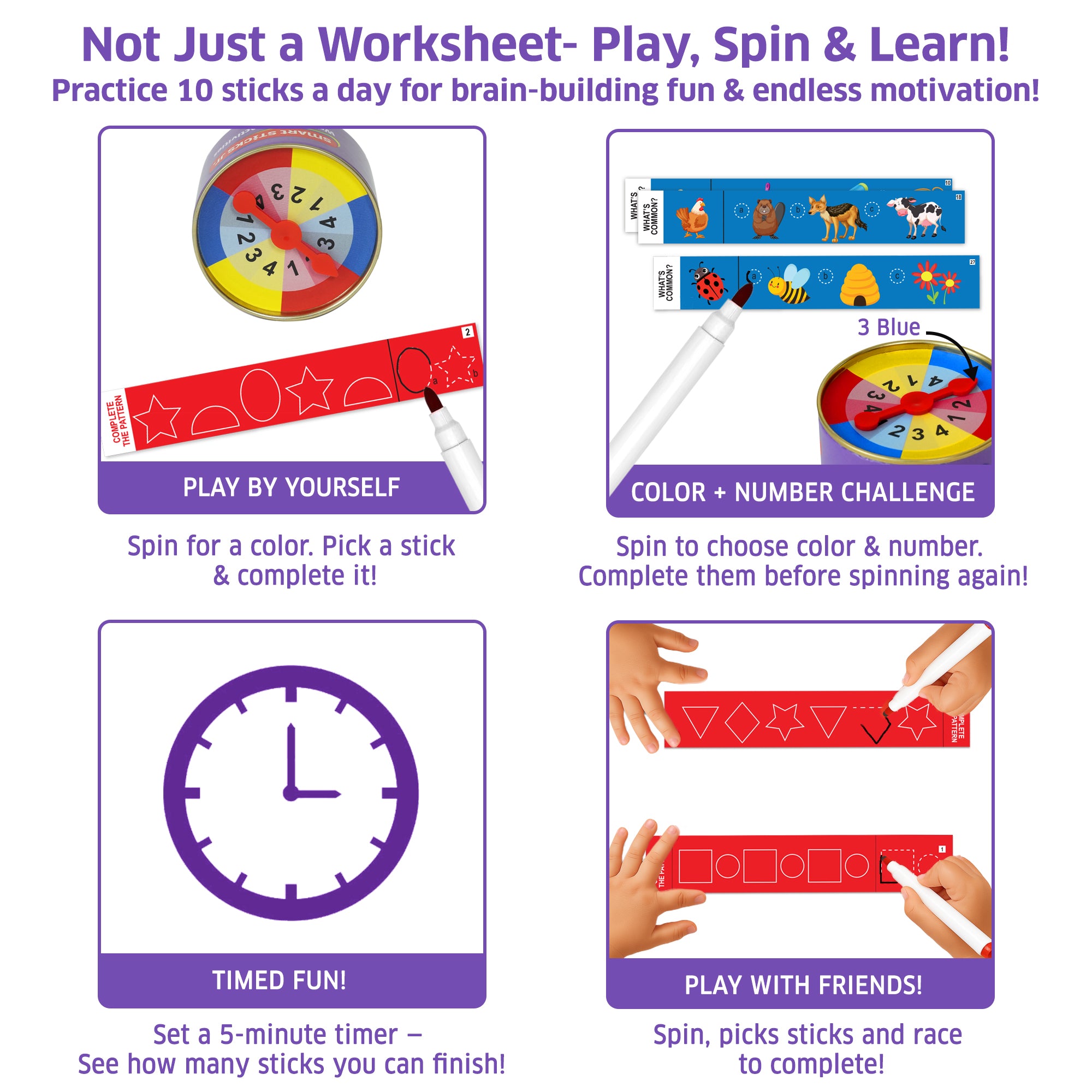 Chalk & Chuckles Smart Sticks Logic Fun (Ages 3 to 6) - Image 6
