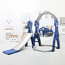 Lovely Baby Slide & Swing Set W/ Basketball Hoop - Blue