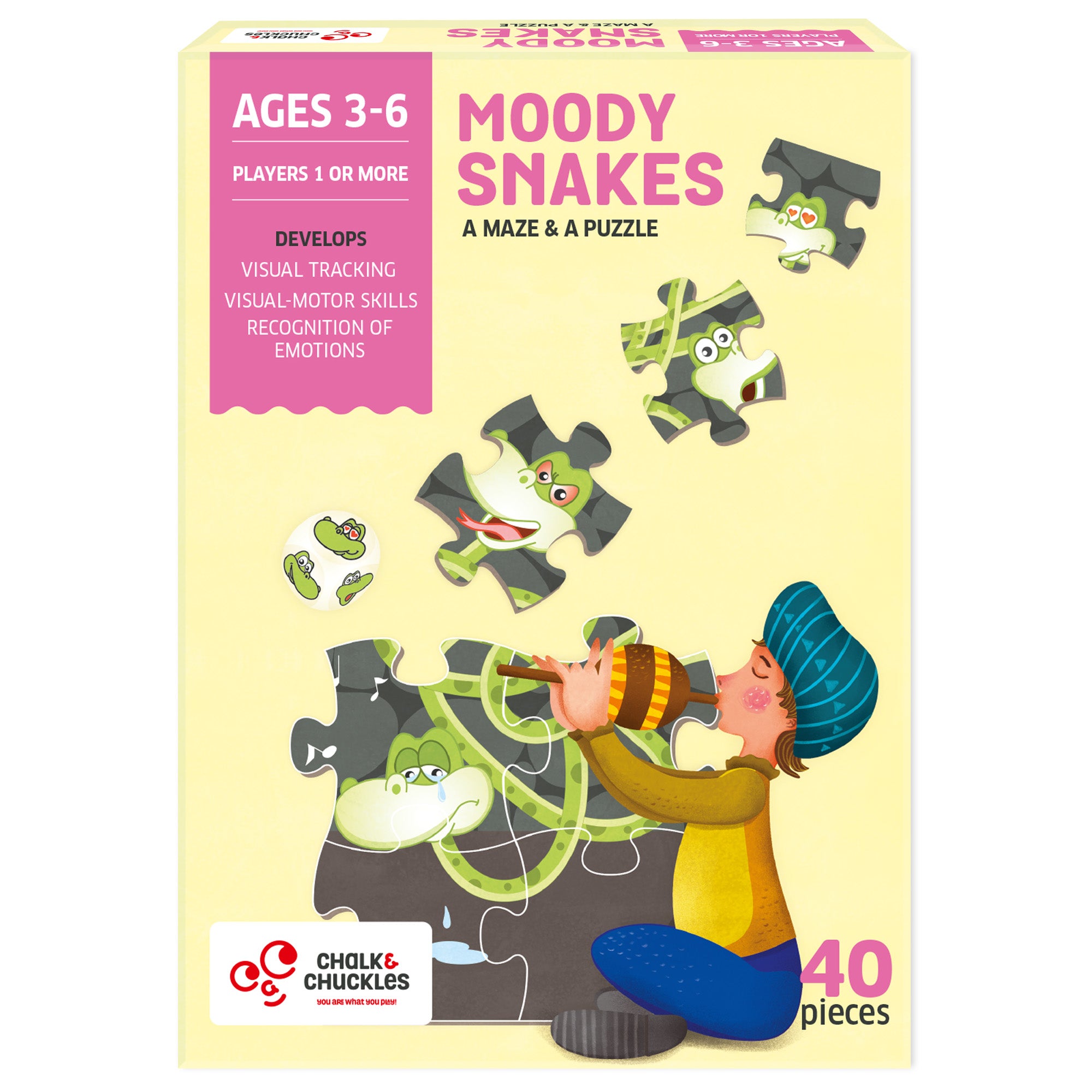 Chalk & Chuckles Moody Snakes - Jigsaw Puzzle (Ages 3 to 6)