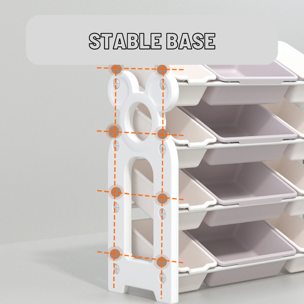 Storage Rack With 6 Boxes - White - Image 6