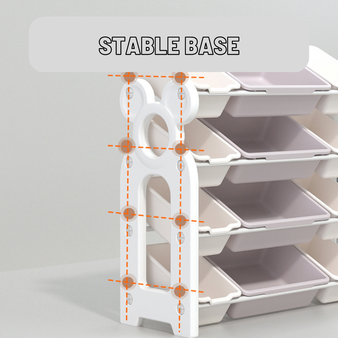 Storage Rack With 6 Boxes - White - Image 6
