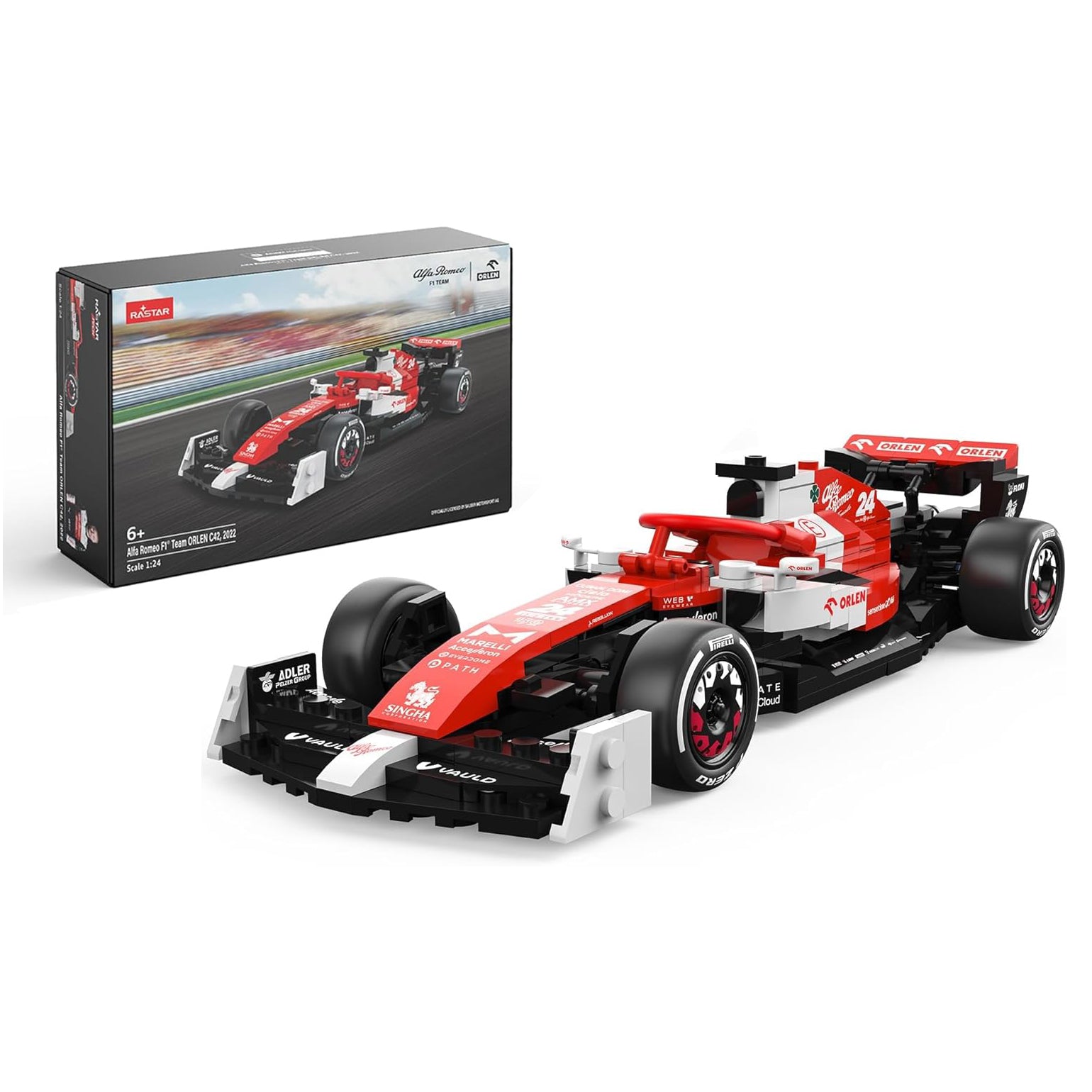 Alfa Romeo C42 F1 Car Bricks Building Kit - 340pcs