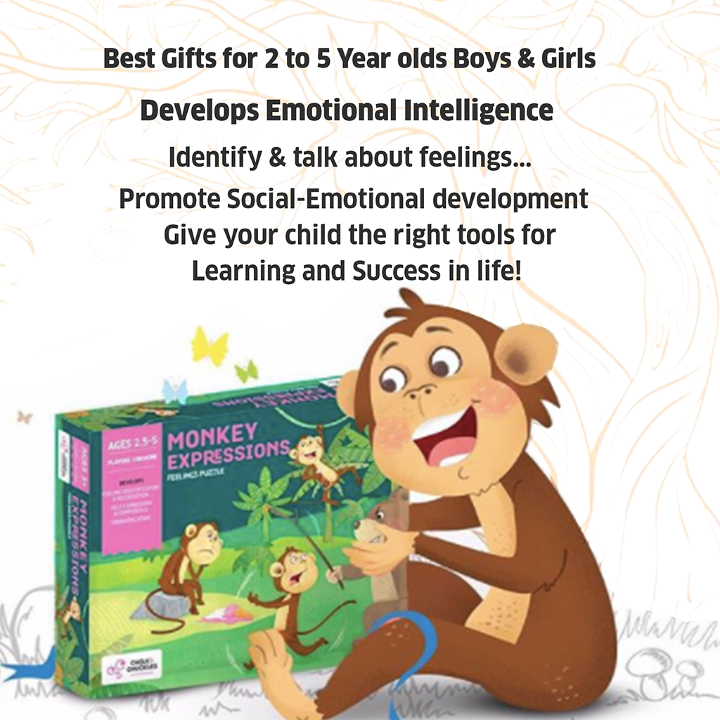 Chalk & Chuckles Monkey Expressions - Social-Emotional Learning Game (Ages 2+) - Image 5